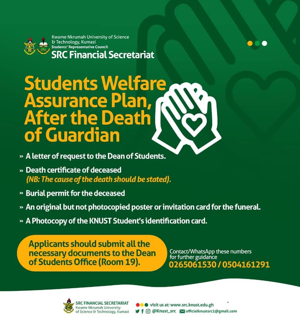 STUDENTS WELFARE ASSURANCE PLAN, AFTER THE DEATH OF GUARDIAN